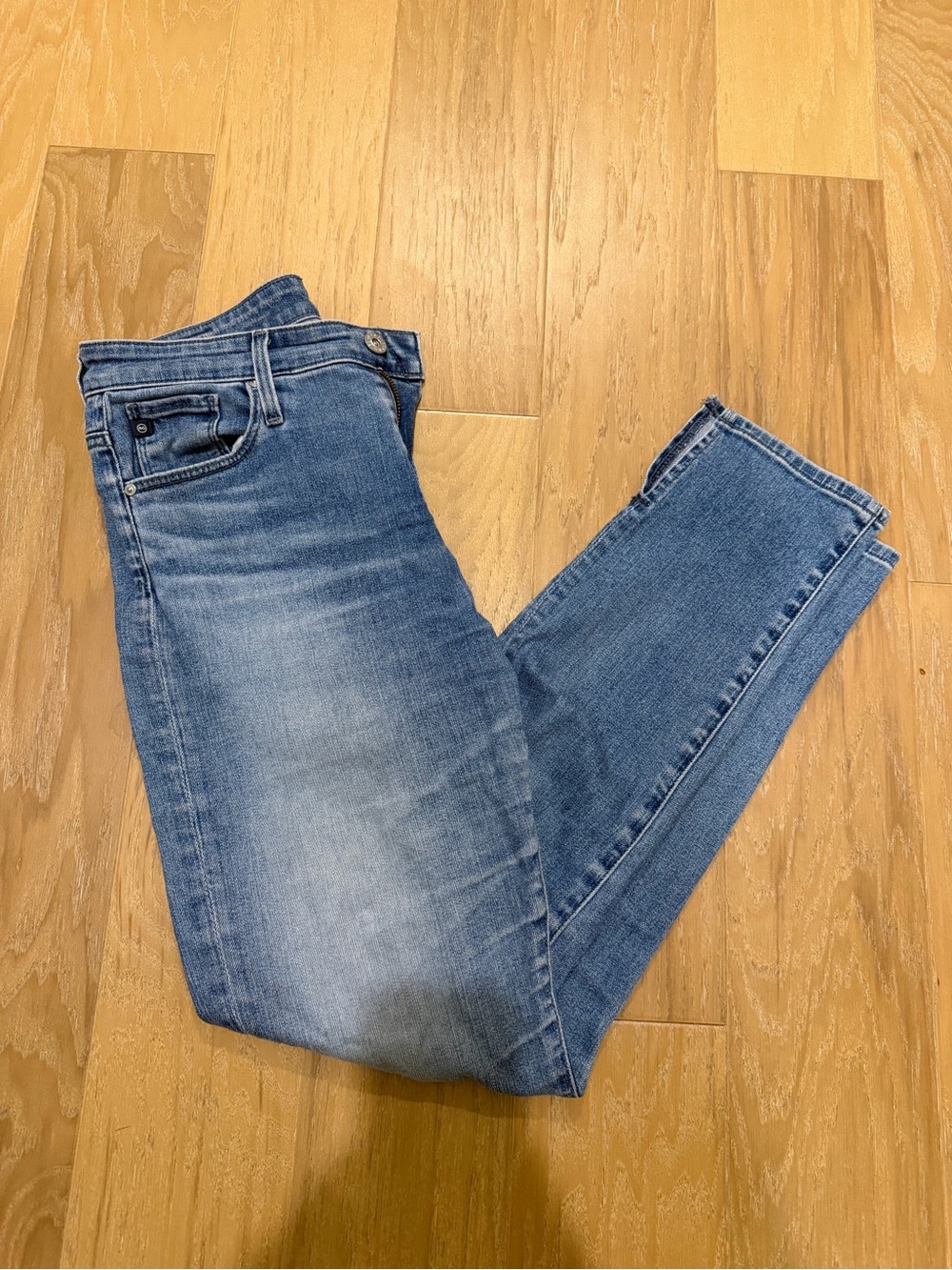 Anthropologie Light Blue High-Rise Skinny Jeans - Picture 4 of 8